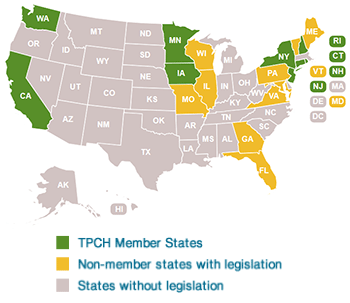 map of which states have toxics in packaging laws